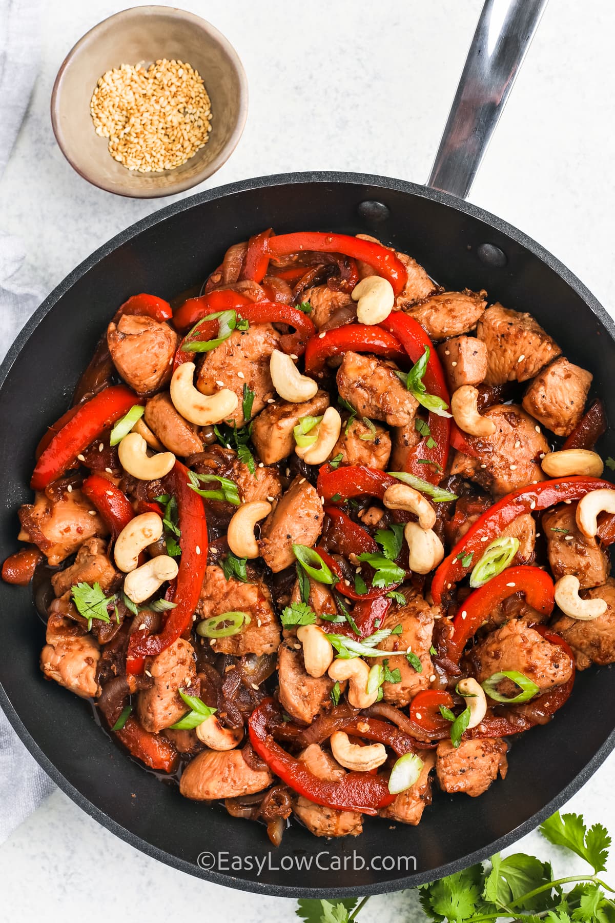 Cashew Chicken Recipe in the pan