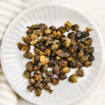 top view of Fried Capers on a plate