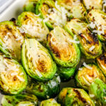 grilled brussels sprouts on a plate