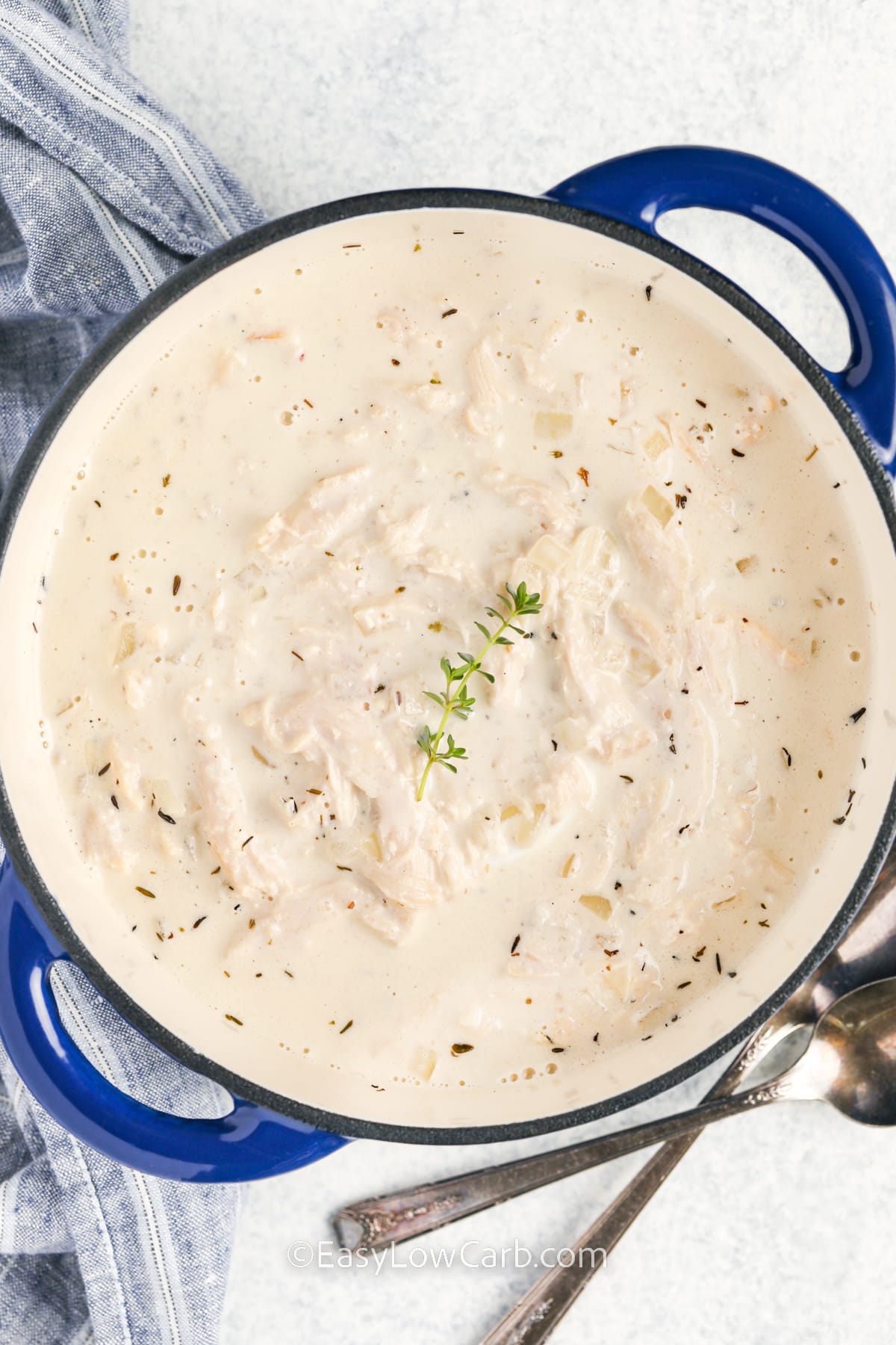 Homemade Cream of Chicken Soup in the pot