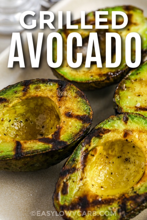 grilled avocado with text