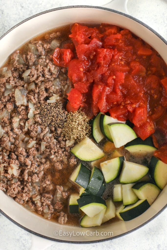 Ground Beef Soup (Low Calorie & Low Carb!) - Easy Low Carb