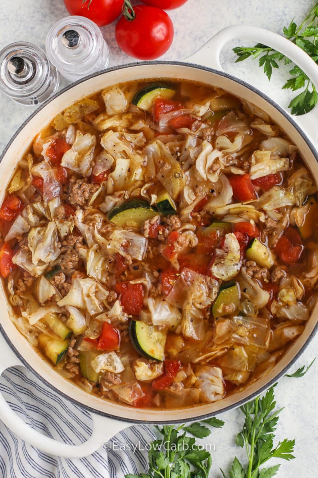 Ground Beef Soup (Low Calorie & Low Carb!) Easy Low Carb