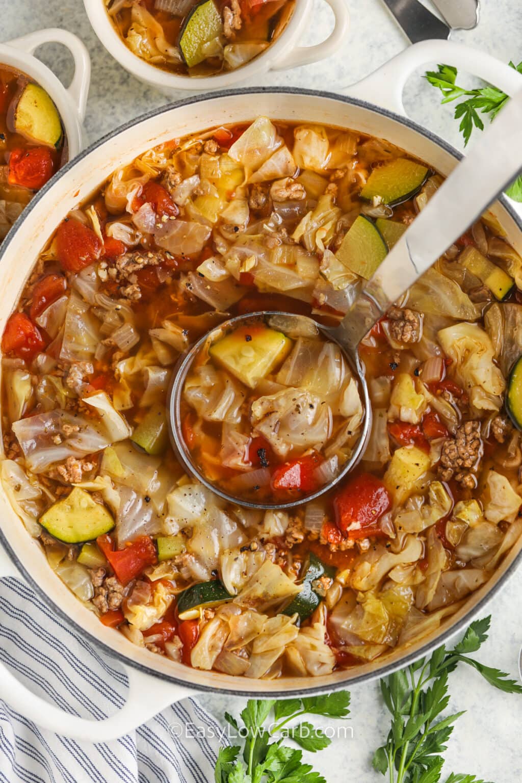 Ground Beef Soup (Low Calorie & Low Carb!) Easy Low Carb