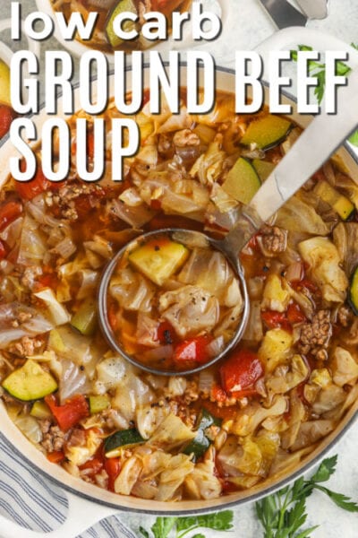 Ground Beef Soup (Low Calorie & Low Carb!) - Easy Low Carb