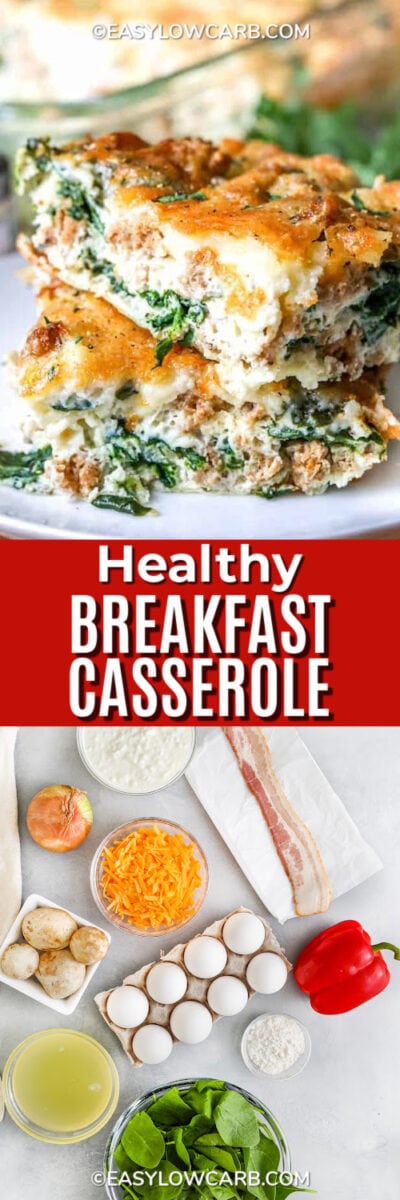 Healthy Breakfast Casserole (Quick 15 Min Prep!) - Easy Low Carb