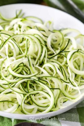 a bowl of zoodles