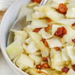 close up of Fried Cabbage with Bacon