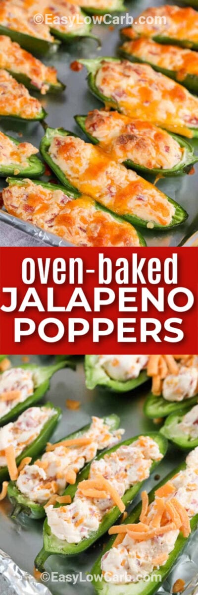 Baked Jalapeno Poppers (10 Minute Prep!) - Easy Low Carb