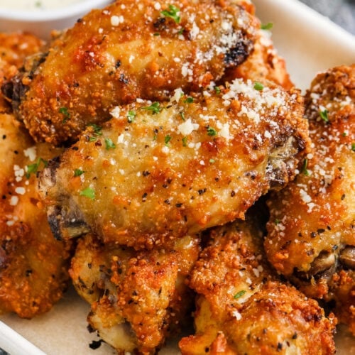 Garlic Parmesan Chicken Wings - Easy Low Carb