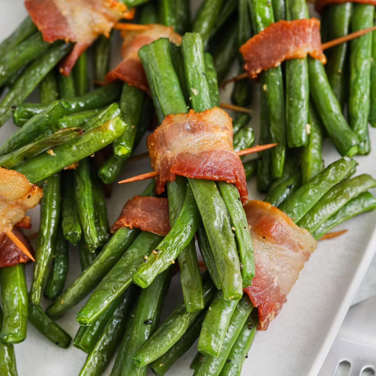 Bacon Wrapped Green Beans (Just 2 Ingredients) Easy Low Carb