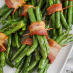 plated Bacon Wrapped Green Beans