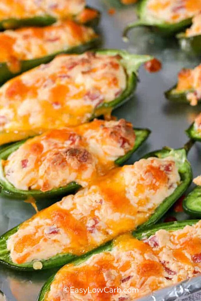 Baked Jalapeno Poppers (10 Minute Prep!) - Easy Low Carb