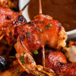 Bacon Wrapped Shrimp with dipping sauce