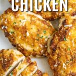 Baked Parmesan Chicken with a title