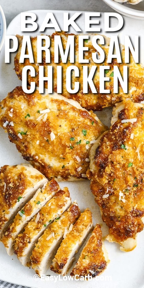 Baked Parmesan Chicken with a title