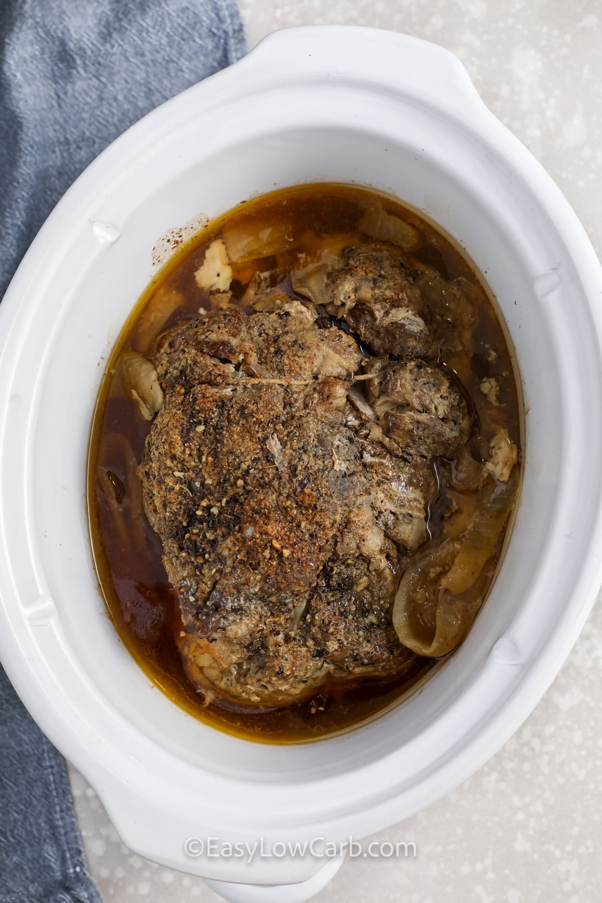 pork shoulder cooked in a crock pot