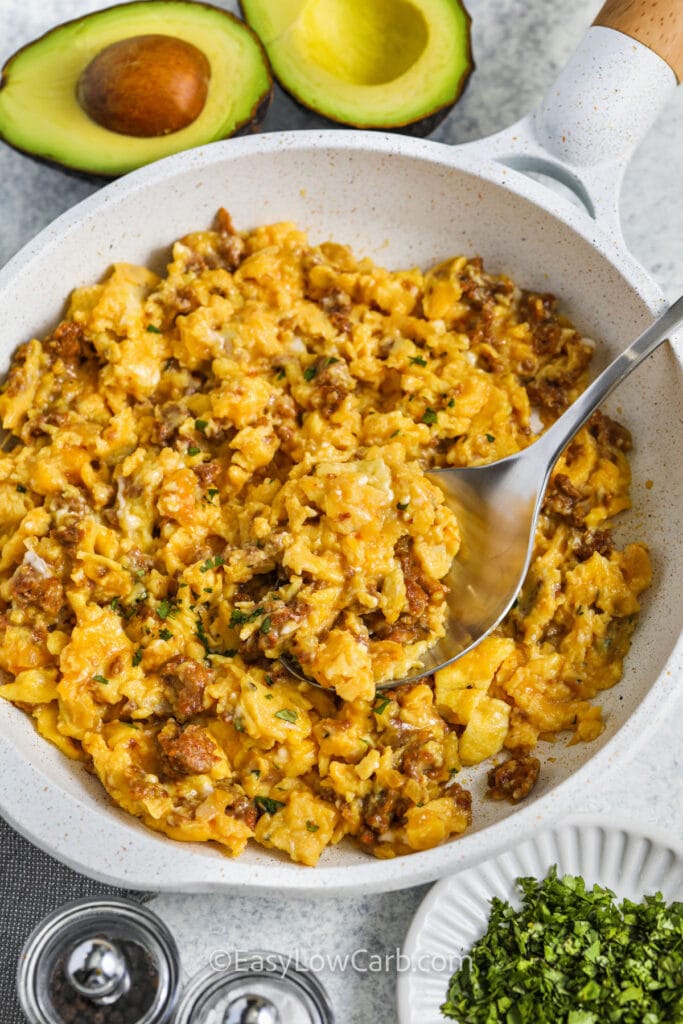 Chorizo And Eggs Recipe Easy One Pan Breakfast Easy Low Carb