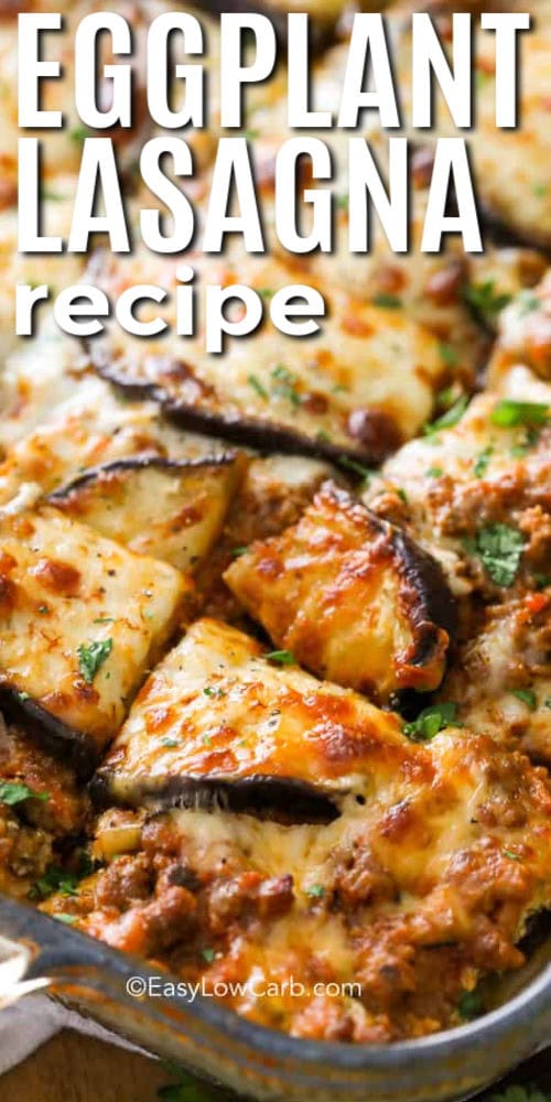 cheesy Eggplant Lasagna Recipe with a title