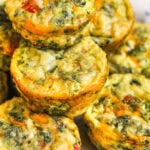 cropped mini quiches sitting on a plate