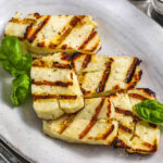 close up of Grilled Halloumi