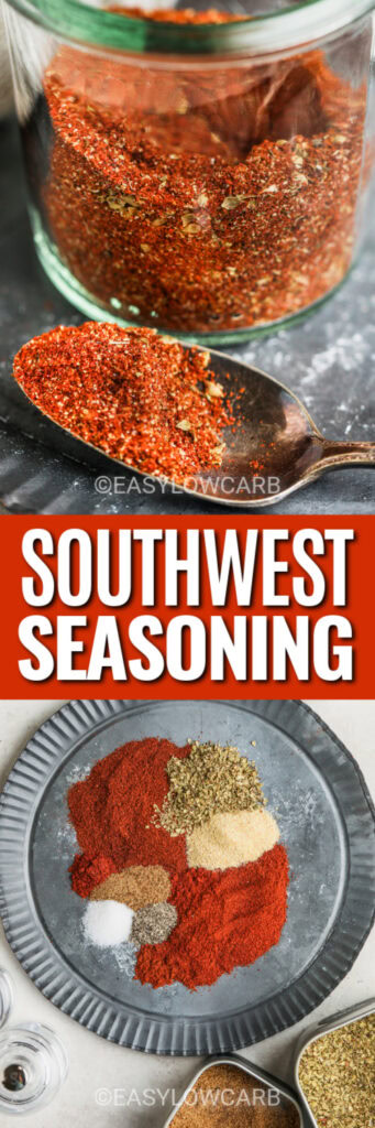 southwest seasoning and ingredients with text
