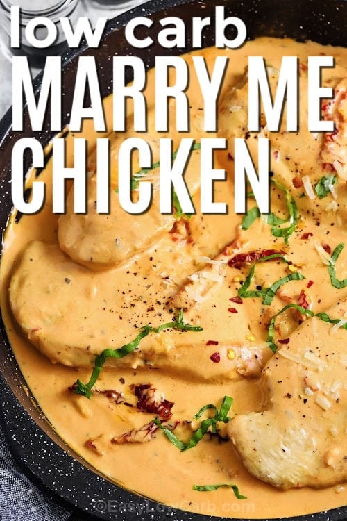 low carb Easy Marry Me Chicken with a title