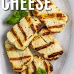 plated Grilled Halloumi with a title