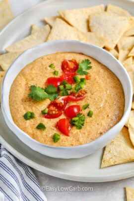 plated Cottage Cheese Queso