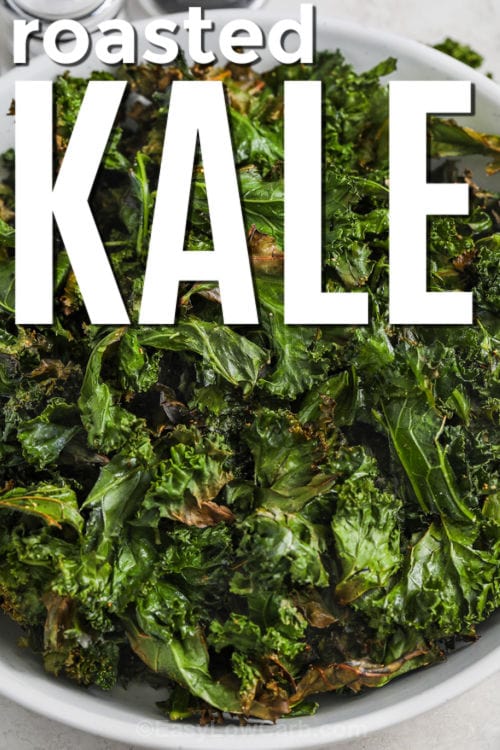 Roasted Kale with a title