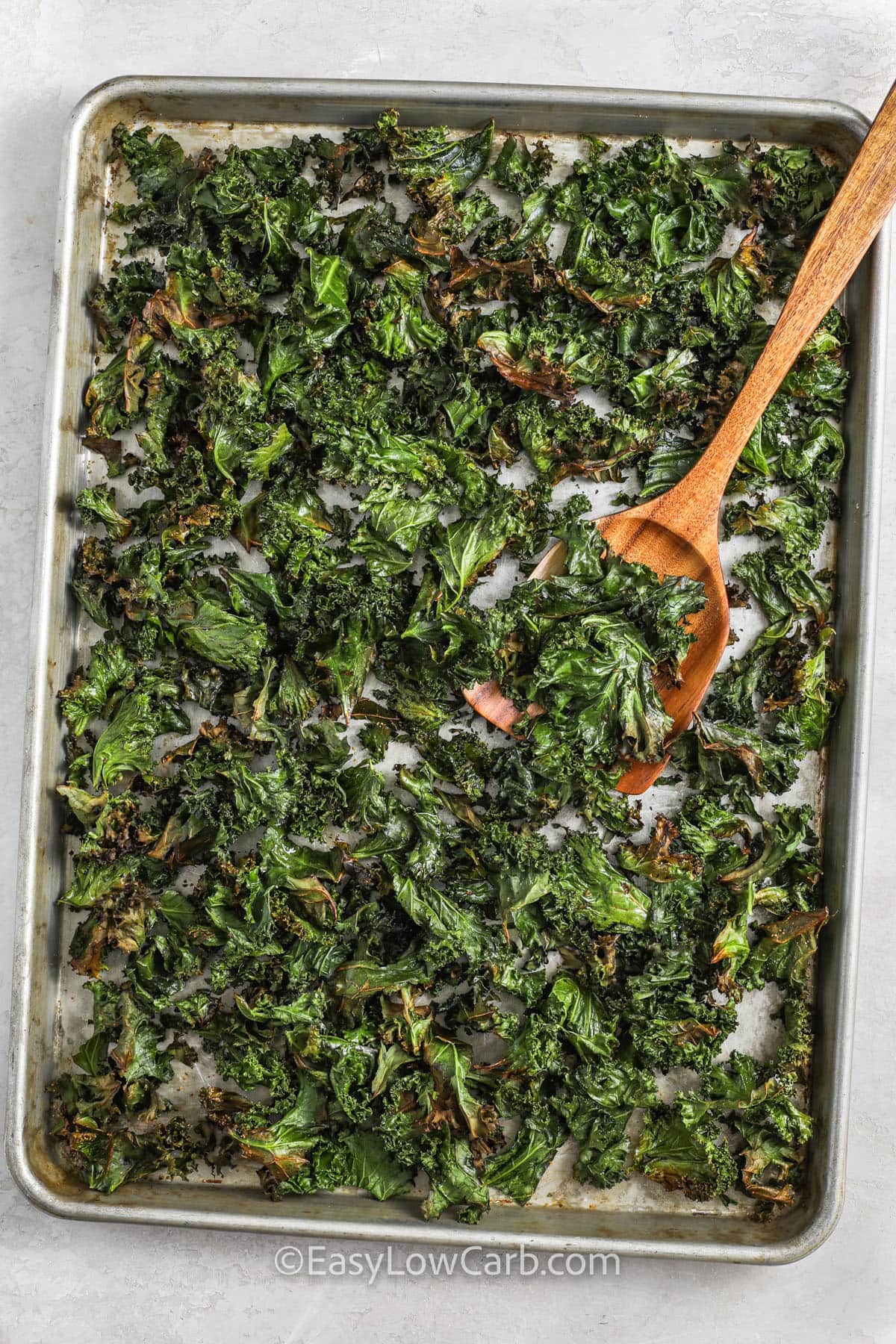 sheet pan of Roasted Kale