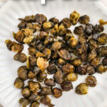 Fried Capers on a plate with a title