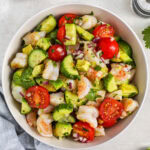 fresh plated Shrimp Avocado Salad