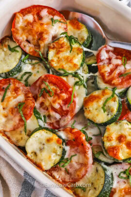 close up of Zucchini Bake