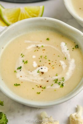 bowl of Curried Cauliflower Soup