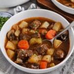 bowls of Homemade Vegetable Beef Soup