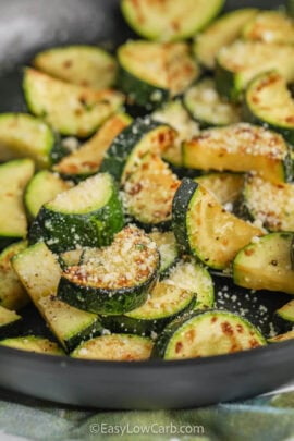 Sauteed Zucchini Recipe with parmesan