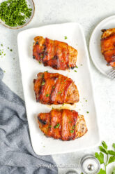 Bacon Wrapped Pork Chops (Just 5 Ingredients!) - Easy Low Carb