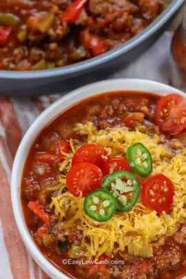 cropped keto chili