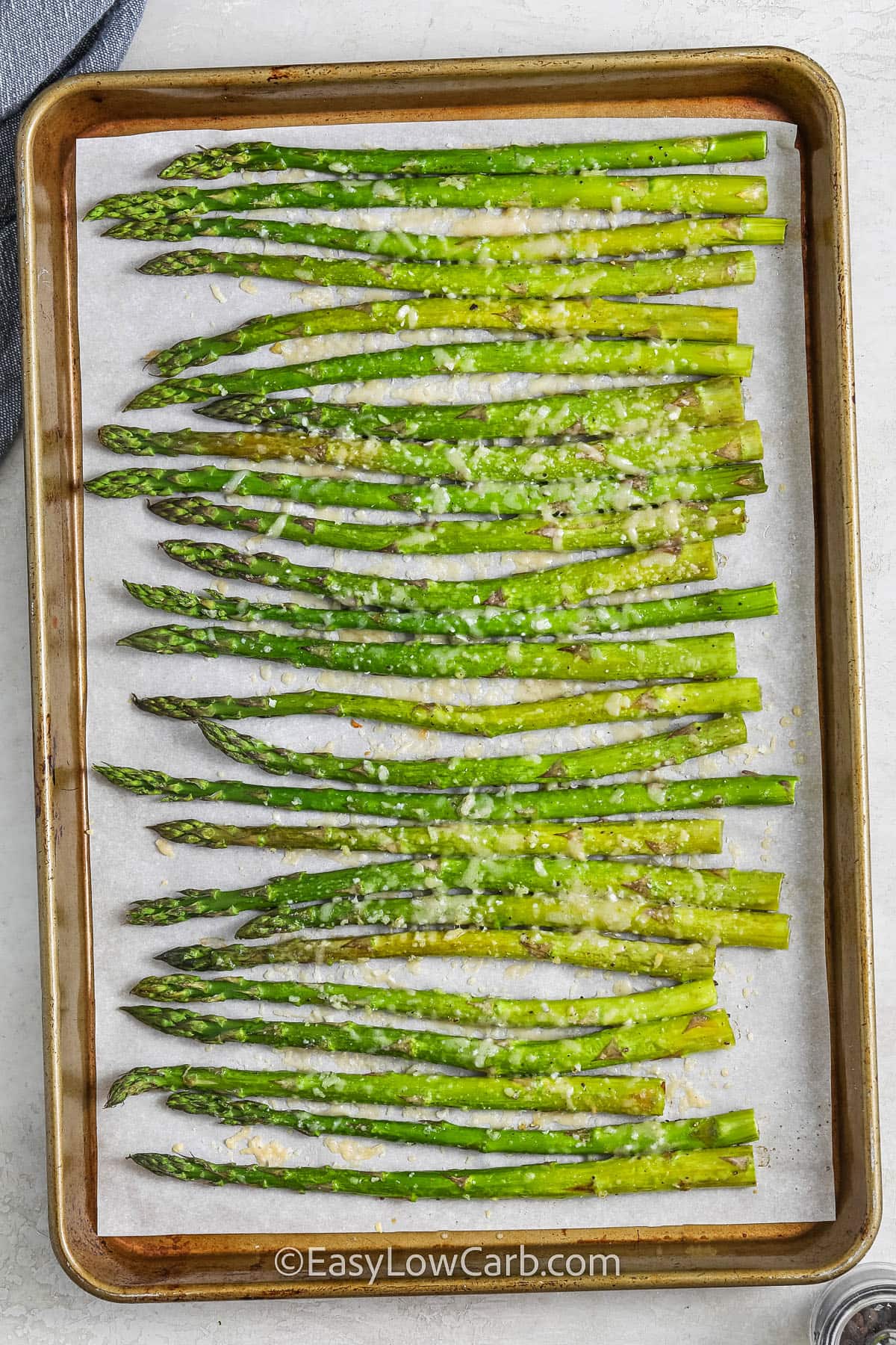 Parmesan Asparagus on a sheet pan