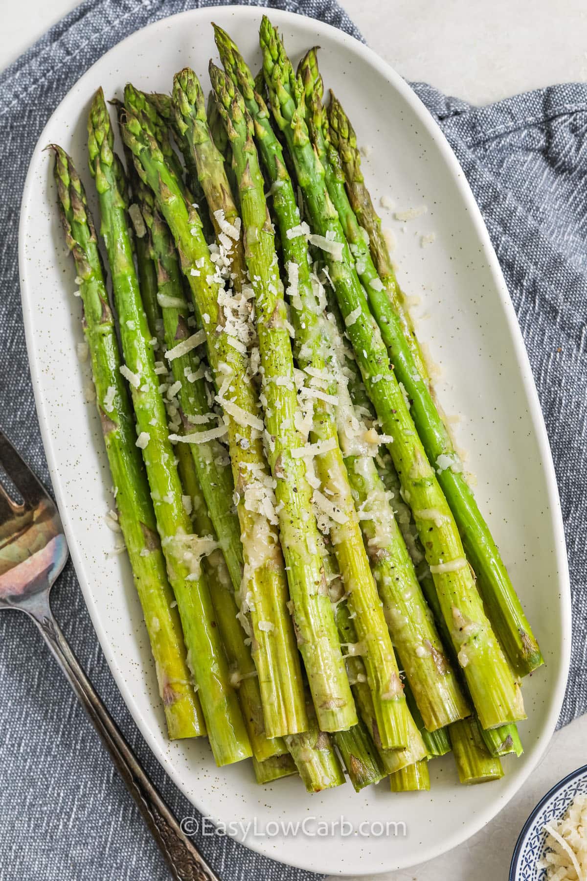 plated Parmesan Asparagus