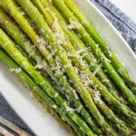 easy Parmesan Asparagus on a plate