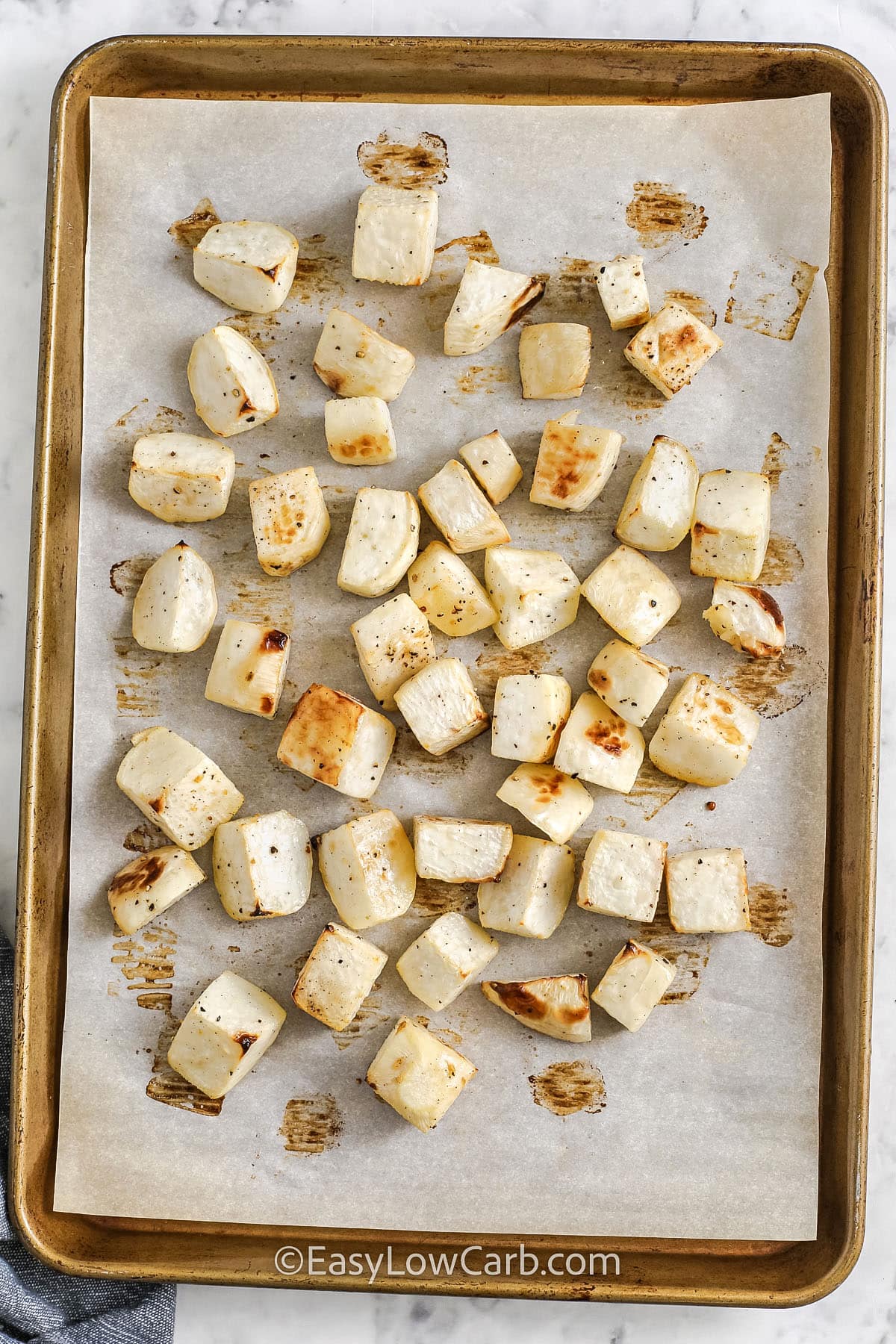 Roasted Turnips on a sheet pan