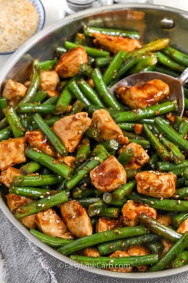 pan of easy Chicken and Green Beans