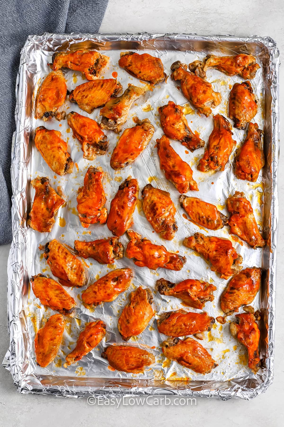 Crockpot Chicken Wings on a sheet pan