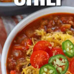 keto chili in a bowl with text
