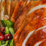 sliced oven roasted turkey with text
