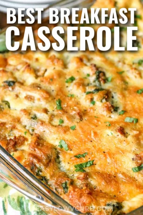 best breakfast casserole with text