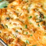 best breakfast casserole in a dish with text