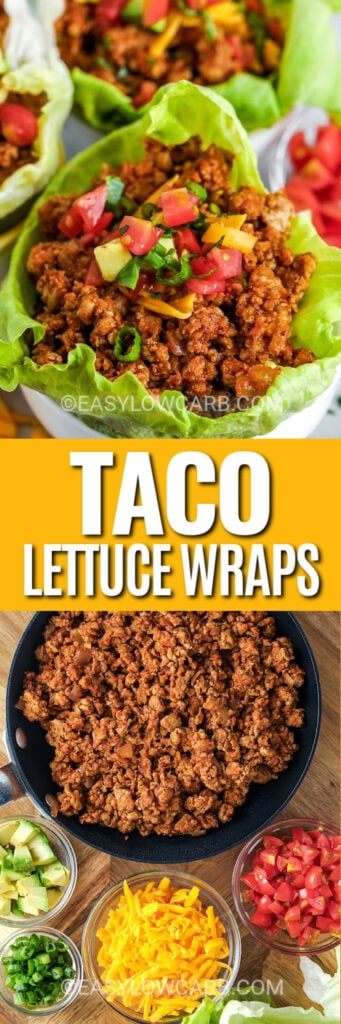 taco lettuce wraps, and ingredients to make the wraps under the title